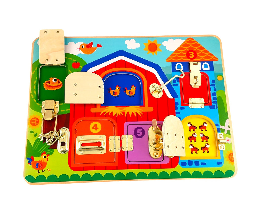 TOOKY TOY LATCHES ACTIVITY BOARD Free Range Kids ZA