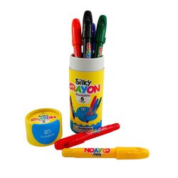 TOOKYLAND WASHABLE CRAYONS - SILKY - 6 PC