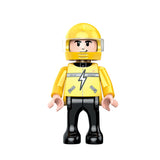 COGO BUILDING BLOCKS - PIONEER RACER - BLUE AND WHITE
