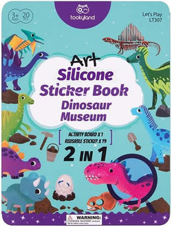 DINOSAUR MUSEUM SILICONE STICKER BOOK - TOOKYLAND