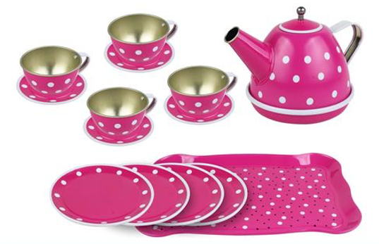 PRETTY PINK DOTTY TEA SET - OUT OF STOCK