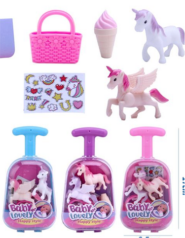 PULL ALONG MINI UNICORN CASES