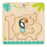 JUNGLE ANIMAL LAYERED PUZZLE - TOOKY TOY