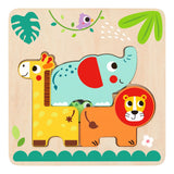 JUNGLE ANIMAL LAYERED PUZZLE - TOOKY TOY