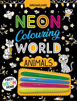 NEON COLOURING BOOK - ANIMALS