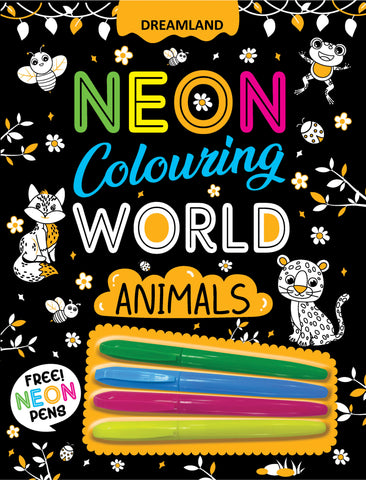 NEON COLOURING BOOK - ANIMALS