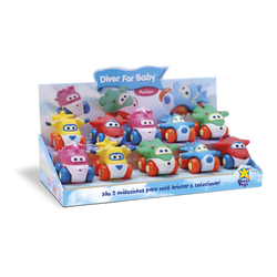 SOFT VINYL AEROPLANES 10PC DISPLAY - DIVER TOYS