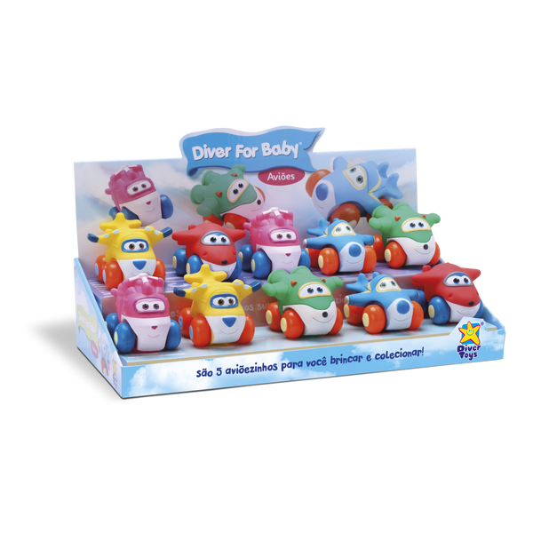 SOFT VINYL AEROPLANES 10PC DISPLAY - DIVER TOYS- OUT OF STOCK