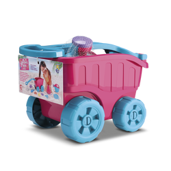PULL ALONG PINK BEACH TROLLEY - DIVER TOYS