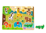 WILD ANIMAL PEG PUZZLE - HI PANDO