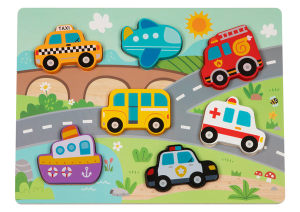 TRANSPORT CHUNKY PUZZLE - HI PANDO