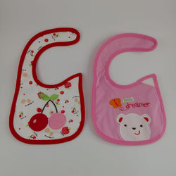 GIRLS BIBS 2PC - CHERRY AND LITTLE DREAMER