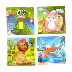 9PC WOODEN ASSORTED PUZZLES