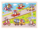 WOODEN ASSORTED PEG PUZZLES
