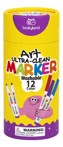 ULTRA-CLEAN WASHABLE MARKER - 12 COLOUR - TOOKYLAND