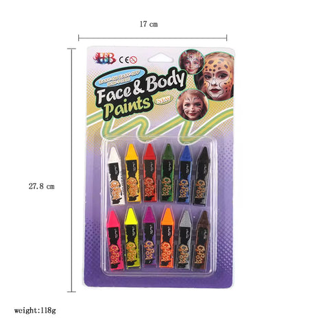 12PC FACE AND BODY PAINT