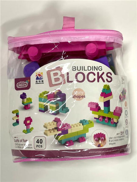 PINK RUBBER BUILDING BLOCKS