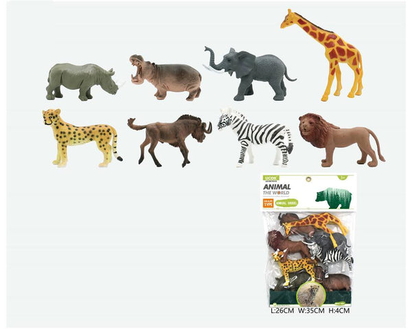 LARGE WILD ANIMALS - 8PC