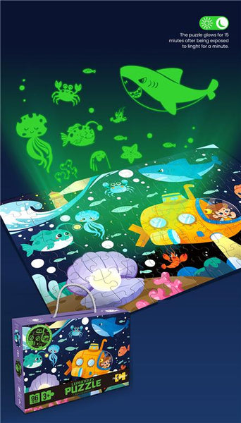 UNDERWATER LUMO PUZZLE - 96PC