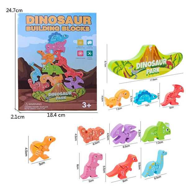 WOODEN DINO STACKING