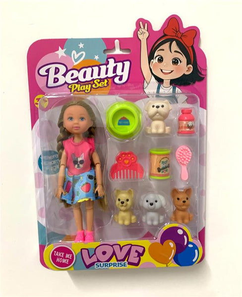 LITTLE GIRL/PUPPY SET