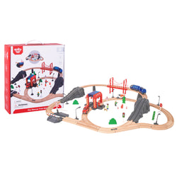 LARGE FIRE RESCUE TRAIN SET - TOOKY TOY