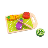 WOODEN CUTTING VEGETABLES - 4 VEGETABLES - TOOKY TOY