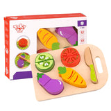 WOODEN CUTTING VEGETABLES - 4 VEGETABLES - TOOKY TOY