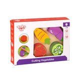 WOODEN CUTTING VEGETABLES - 4 VEGETABLES - TOOKY TOY