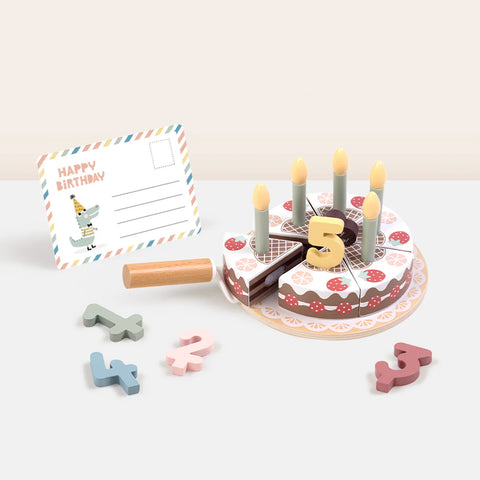 WOODEN BIRTHDAY CAKE - TOOKY TOY