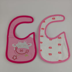 GIRLS BIBS 2PC - COW AND LITTLE BEARS