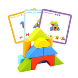 WOODEN BLOCK GAME WITH PATTERN CARDS - TOOKY TOY