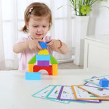 WOODEN BLOCK GAME WITH PATTERN CARDS - TOOKY TOY