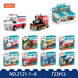 COGO BUILDING BLOCKS - TOWN TRANSPORT - 8 PCS IN A BOX - MIXED