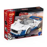 COGO BUILDING BLOCKS - PIONEER RACER - BLUE AND WHITE