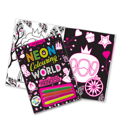 NEON COLOURING BOOK-PRINCESS