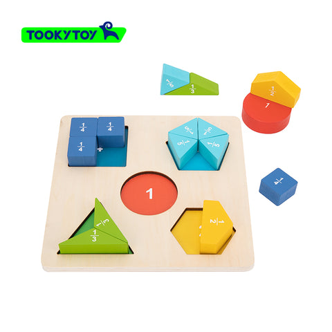 WOODEN FRACTION PUZZLE - TOOKY TOY