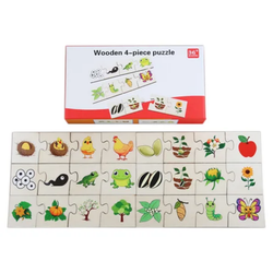 4 PC WOODEN EDUCATIONAL PUZZLE
