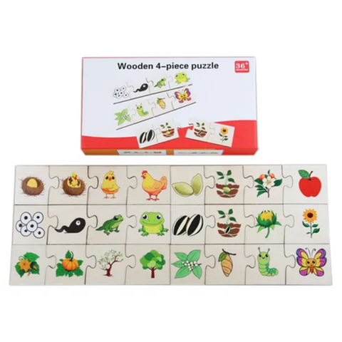 4 PC WOODEN EDUCATIONAL PUZZLE