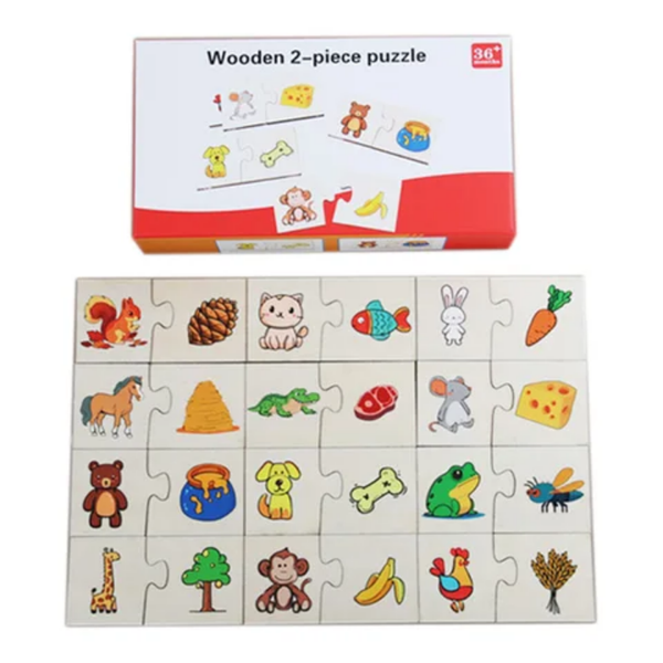 2PC WOODEN EDUCATIONAL PUZZLES