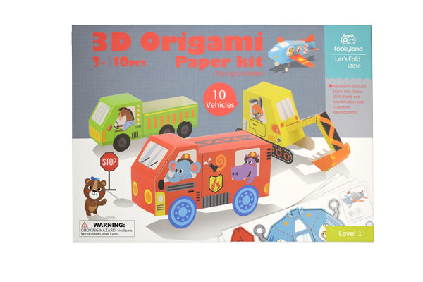 ORIGAMI PAPER KIT - TRANSPORTATION - TOOKYLAND