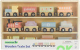 MY FOREST FRIENDS WOODEN TRAIN AND CARRIAGE SET - TOOKY TOY