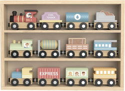 WOODEN TRAIN AND CARRIAGE SET - TOOKY TOY-OUT OF STOCK