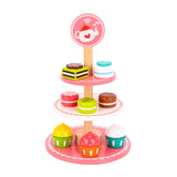 WOODEN DESSERT STAND - PINK - TOOKY TOY