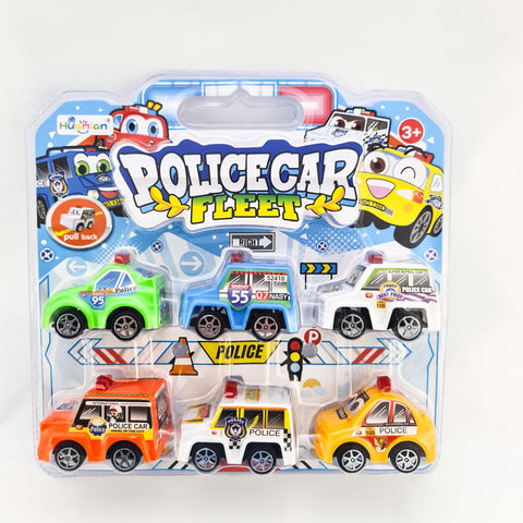 PULLBACK CARTOON POLICE 6PC - SOLD OUT