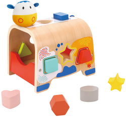 WOODEN COW SHAPE SORTER - TOOKY TOY