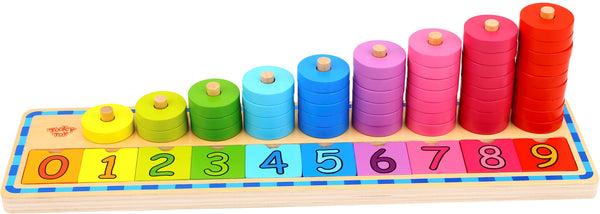 WOODEN RAINBOW COUNTING STACKER - TOOKY TOY - SOLD OUT